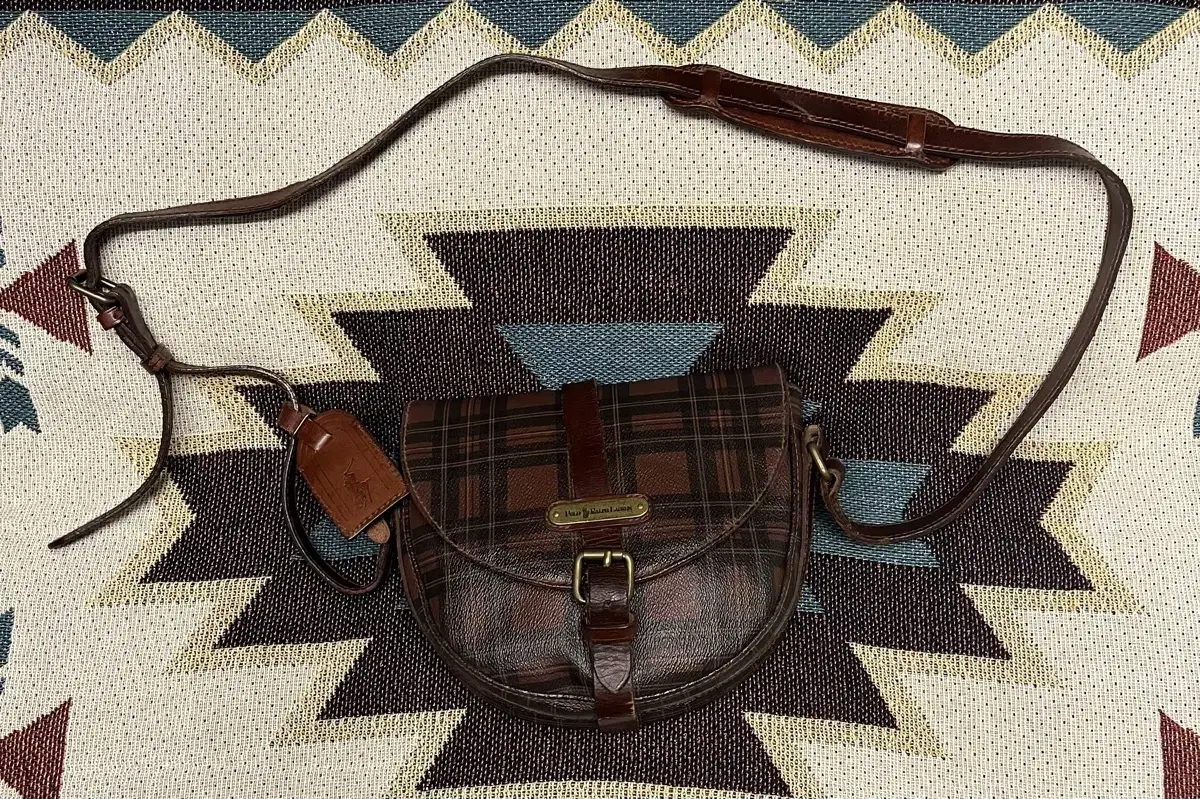 90s 폴로 랄프로렌 plaid tartan crossbodybag